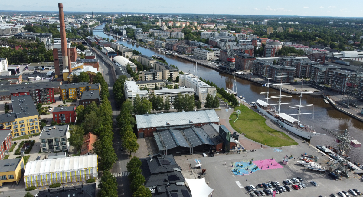 Ilmakuva museon alueesta.